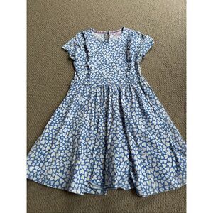 Mini Boden Kids' Frilly Twirly Dress in Penzance blue 9/10y